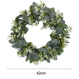 Decorative Flowers 42cm Decoration Artificial Flower Fake Rattan Home Leaf Leaves Lifelike Party Plant Spring Summer Wreath Decor