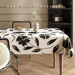 Table Cloth Retro French Dining Waterproof Oil Resistant And Washable Rectangular Cotton Linen Tea