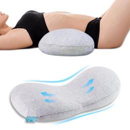 Pillow Lumbar Support Back Cushion Buckwheat Shell Peanut Shape For Lower Pain Relief