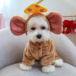 Dog Apparel Hoodie Fleece Jumpsuit Sweatshirt Funny Pet Costume Warm Coat Sweater Winter Clothes For Puppy Small Medium Dogs