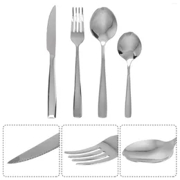 Flatware Sets 4pcs Tableware Stainless Steel Modern Delicate Fork Cutlery Set For Daily