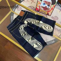 2024 Primavera novos produtos da moda Lucky God Letter Shorts jeans para homens e mulheres