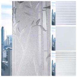 Window Stickers Anti UV Opaque Static Adhesive Sticker 3D Cling Glass Privacy Frosted Film