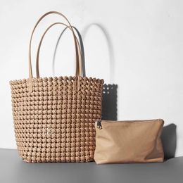 Evening Bags 2024 Handmade Women Handbags Large Capacity Woven Bag Female Fashion Vegetable Basket Texture Korean Version Totes