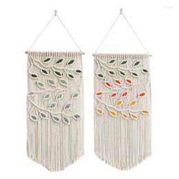 Tapestries Handwoven Leaf Hanging Tapestry Crafts Ornament Decor For Kid Room Nursery Kindergarten Supplies Accessory B03E