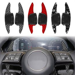 For Audi Carbon Fiber+ABS Steering Wheel Shift Paddle Centre Control Modified Accessories Auto Parts For AUDI A3/A4L/A5/A6L/A7/Q3/Q5L/A8/S4