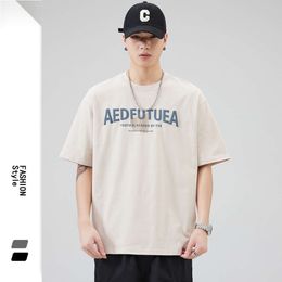 Men's T-Shirts Short Sleeved T-Shirt For Mens Pure Cotton 2024 Spring/Summer Casual Round Neck Korean Version With A Cute And Niche Design Sense For Mens Cloth