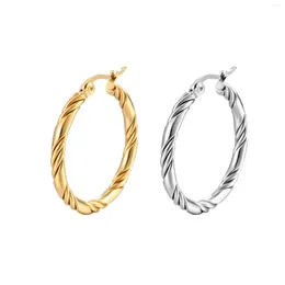 Hoop Earrings Drop Stainless Steel Earring Twisted Wire Large Fashion Jewelry Wholesale