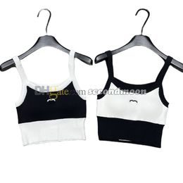 Women Sexy Sling Top Letters Jacquard Tanks Top Quick Drying Vest Outdoor Sport Vests