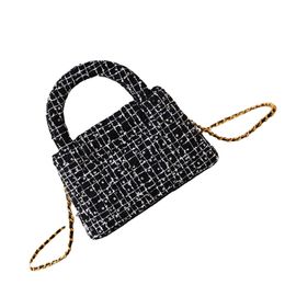 9A Designer Bag Cotton Twill Soft Wool with Gold Metal Vintage Handbag 19cm Classic Size Women's Clutch with Box