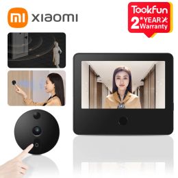 Control NEW Xiaomi Smart Cat's Eye 1S Security Protection 5inch IPS Screen Video Doorbell 1080P Camera HD Night Vision WiFi App Alarm