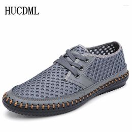 Casual Shoes Men's Outdoor Mesh Summer Breathable Lace Up Male Loafer Lightweight Non Slip Hiking Travel Big Size 47 48