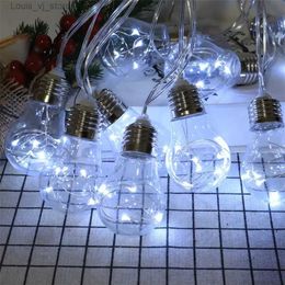 LED Strings 4m G40 Solar Copper Wire String Light Waterproof with 8 Modes Control Halloween Christmas Decoration Lamp YQ240401