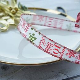 Party Decoration Red Christmas Holiday 2.5 Cm Wide 5M Long Wired Ribbon For Gift DIY Packaging Use