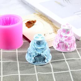 Baking Moulds C1574 DIY Cake Mold Three-layer Wedding Soap Mould