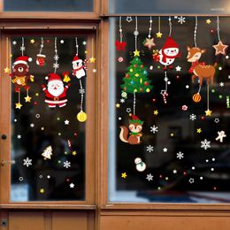 Window Stickers Static Stainless Glass Flower Christmas Wall Display Festive Decoration Pendants