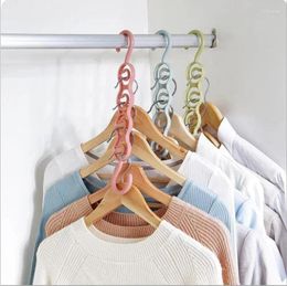 Hooks Multifunction Circle Clothes Hanger Drying Rack Plastic Scarf Hangers For Layer Storage Racks Wardrobe