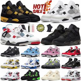 4s Basketball Shoes 4 Military Black Cat Bred Reimagined Yellow Thunder Sail Olive Red Cement White Oreo Cool Grey Seafoam Trainers Men Women Sport Sneakers