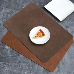 Table Mats Countertop Placemat Waterproof Faux Leather Heat-resistant Non-slip Dining Protection Pad Mat