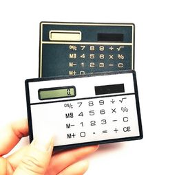 Portable 8 Digit Ultra Thin Solar Power Calculators Credit Card Design Mini Calculator for Business School3197474