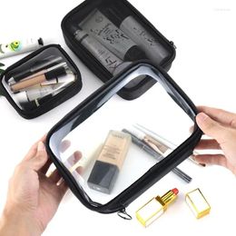 Storage Bags PVC Transparent Cosmetic Bag Women Zipper Clear Makeup Cases Travel Waterproof Beauty Organizer Bath Toiletry Wash Pouch