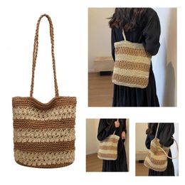 Evening Bags Crossbody Beach Bag Shoulder For Women Trendy Crochet Knitted Fashion Versatile Lady Purse Bucket