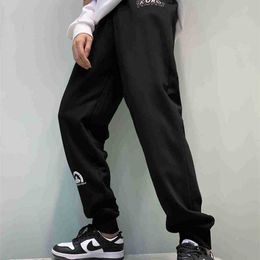 2024 Autumn New Trendy Brand Fushen Coloured Ink Seagull Print Loose Mens and Womens Same Style Guard Pants