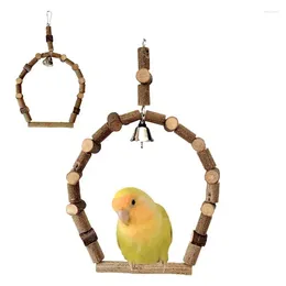 Other Bird Supplies Swing Toy Parrot Cage Toys Natural Wooden Chewing Stand For Parakeet Cockatiel Conure Lovebird Supply