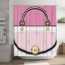 Shower Curtains Cute Light Pink Clutch Purse Curtain 72x72in With Hooks DIY Pattern Privacy Protection