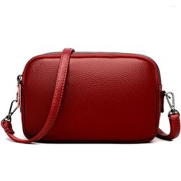 Bag Genuine Leather Mini Sac Luxury Handbags Women Designer Elegant Shoulder Crossbody Bags For 2024 Brand Wallet