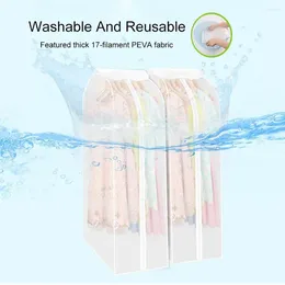 Hooks Durable Machine Washable Clothes Hanging Dust Cover Closet PEVA Water-proof