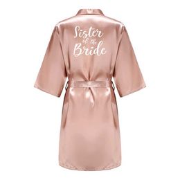 F9I8 Sexy Pyjamas Wedding Bride Bridesmaid Robes for Women Bridal Party Gifts Team Dress Gown Silk Satin Sleepwear Kimono Sexy Summer Bathrobe 2404101