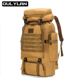 Bags New 80L Outdoor Camouflage Backpack men Large Capacity Waterproof Outdoor Military Backpack Travel Backpack for Men Hiking Bag
