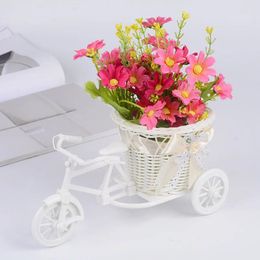 Vases 5 Colours Bicycle Decorative Flower Basket Wedding Decoration Tricycle Design Pot Storage Party