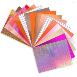 Window Stickers 12"x10"Bundle Adhesive 13 Assorted Colors With 2 Transfer Film Premium Craft Outdoor For Mailbox Decal Decor Sticker
