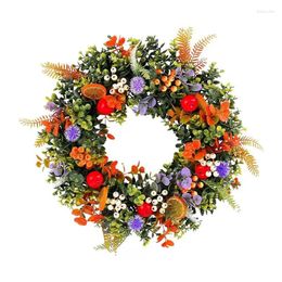 Decorative Flowers Spring Door Wreath Front Decor Wreaths With Berries And Leaves Garlands For Porch Home Wall Decorations Supplies