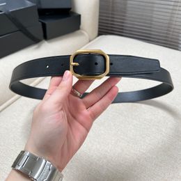 High quality classic designer Belt for women stainless steel YL buckle AAA Real leather mens belt Retro Luxury gold plating womens belt 30MM Reversible belt YL115