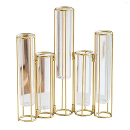 Vases Hinged Flower Vase Test Tube Terrarium Folding Glass For Indoor Wedding Table Centrepiece Bedroom Decoration