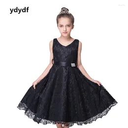 Casual Dresses Style Lace Tank Flower Girl Children Infantis Clothing Costume 2-7 Age
