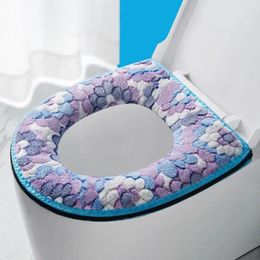 Toilet Seat Covers Winter Warm Cover Mat Bathroom Pad Cushion With Zipper Thicker Washable Warmer Accessories
