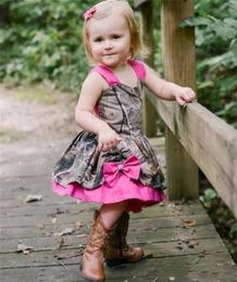 2020 New Toddler Flower Girl Dresses for Camo Theme Wedding Country Little Girl Prom Dress Short Camo Party Gowns Lovely2524633