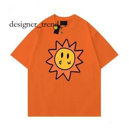 drew tshirt Men Designer Shirt Smiley Sun Playing Cards Tee Graphic Printing Tshirt Summer Trend Short Sleeve Casual Shirts High Street Drew t shirt 7177