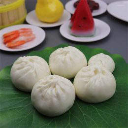 Decorative Flowers Simulated Buns Steamed Stuffed PVC Decors Artificial Kitchen Toy Fake