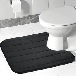 Bath Mats Soft U-Shaped Bathroom Rugs Memory Foam Mat Non Slip Water Absorption Toilet Dry Fast Carpet Contour Floor