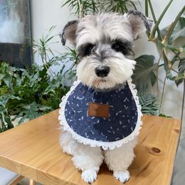 Cross-Border Foreign Trade Top Pet Dog Scarf Bib Lace Woven
