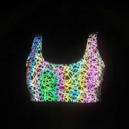 Womens Tanks Camis Ladies Printed Reflective Vest Drop Delivery Apparel Clothing Tops Tees Dhlkb