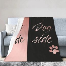 Blankets My Side Dog Soft Warm Flannel Throw Blanket Bedding For Bed Living Room Picnic Travel Home Couch
