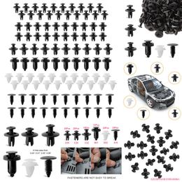 Universal 100Pcs Mixed Vehicle Specialty Tools Auto Fastener Clip Car Body Push Retainer Pin Rivet Bumper Door Trim Panel Retainer Fastener Kit Car Accessories