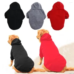 Dog Apparel Spring Pet Hoodie Warm Cozy Solid Color Two-legged For Medium Pets Soft Autumn Winter Sweatshirt