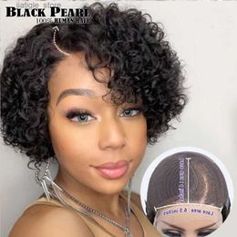 Synthetic Wigs Curly Lace Front Wig Short Curly Wave Wigs Short Deep Curly Bob Wig HD Transparent Lace Wig Brazilian Human Hair Pixie Cut Bob Y240401